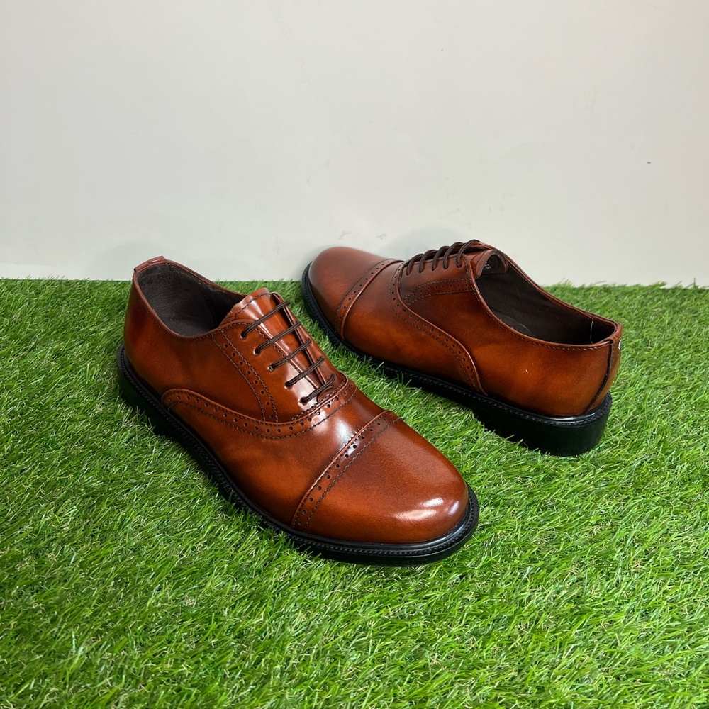 Men Genuine Leather Oxford Style Dress Shoes Zapatos De vestir Piel Genuina. 330